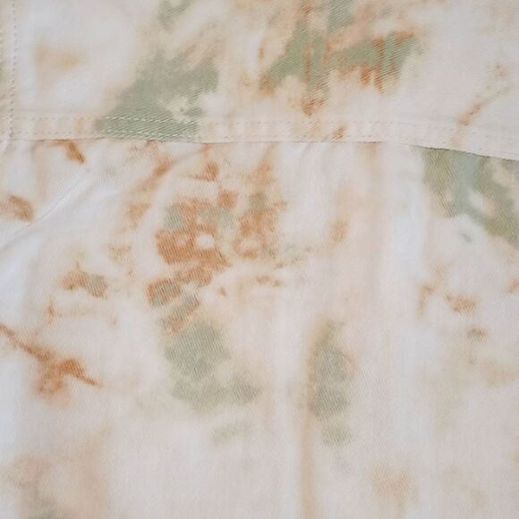 BOY'S Girl's Tie Dye Jean Denim Woven Button Down Shirt Jacket Size 8 - Picture 6 of 8